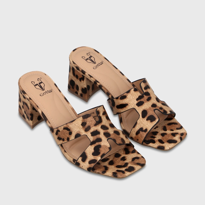 SANDALIA TACO ANIMAL PRINT MUJER 64030 - 2