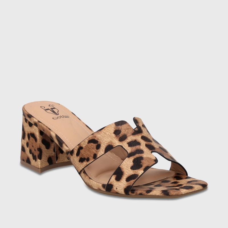 SANDALIA TACO ANIMAL PRINT MUJER 64030 - 3