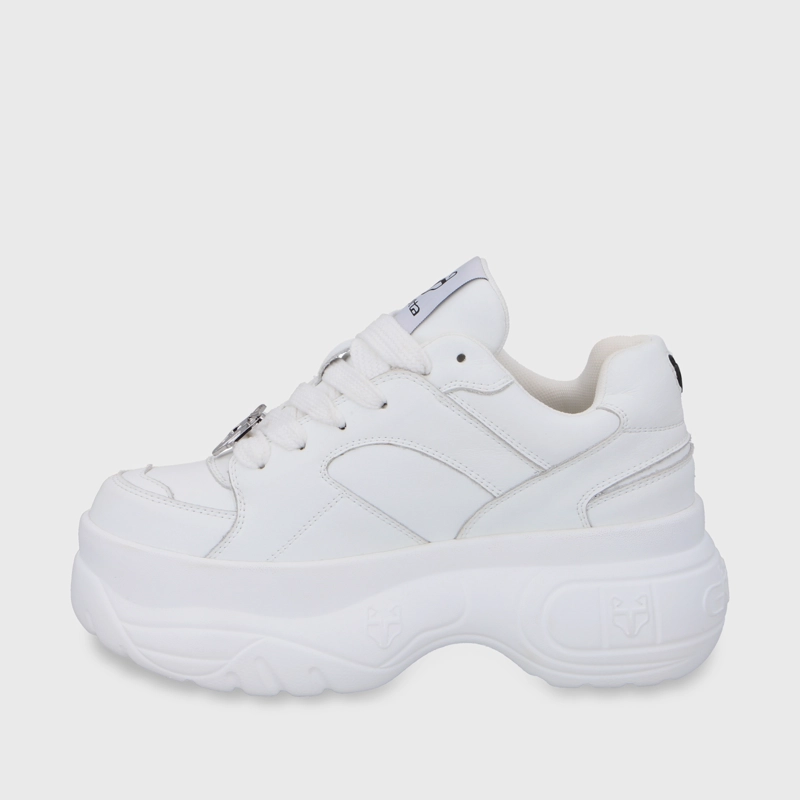 ZAPATILLA PLATAFORMA CUERO BLANCA MUJER 9724A - 4