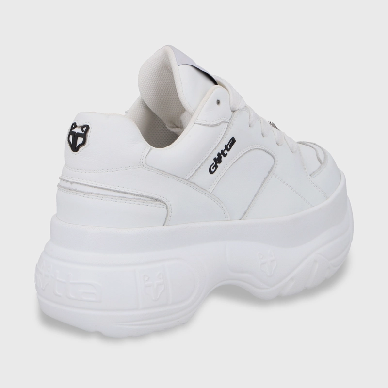 ZAPATILLA PLATAFORMA CUERO BLANCA MUJER 9724A - 5