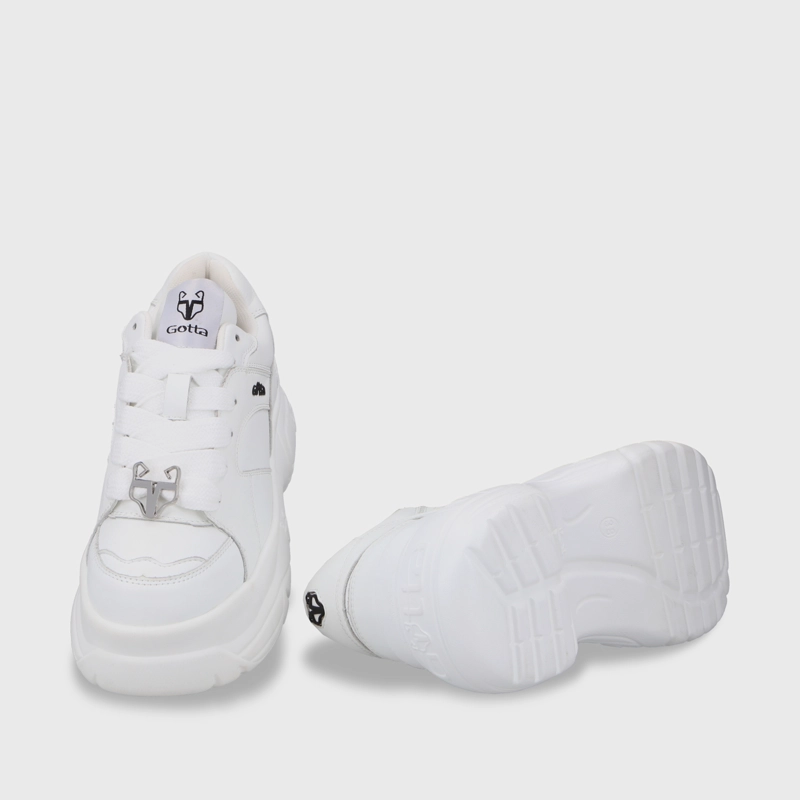 ZAPATILLA PLATAFORMA CUERO BLANCA MUJER 9724A - 7