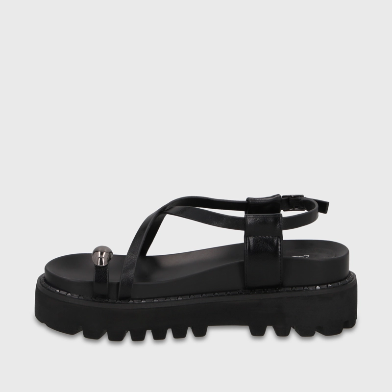 SANDALIA PLATAFORMA NEGRA MUJER 1573G - 4