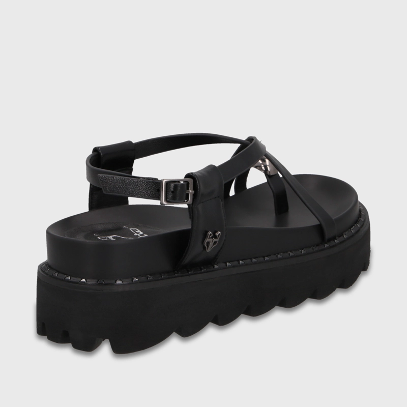 SANDALIA PLATAFORMA NEGRA MUJER 1573G - 5