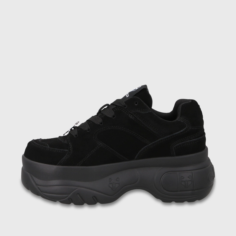 ZAPATILLA PLATAFORMA CUERO NEGRA MUJER 9724A - 4