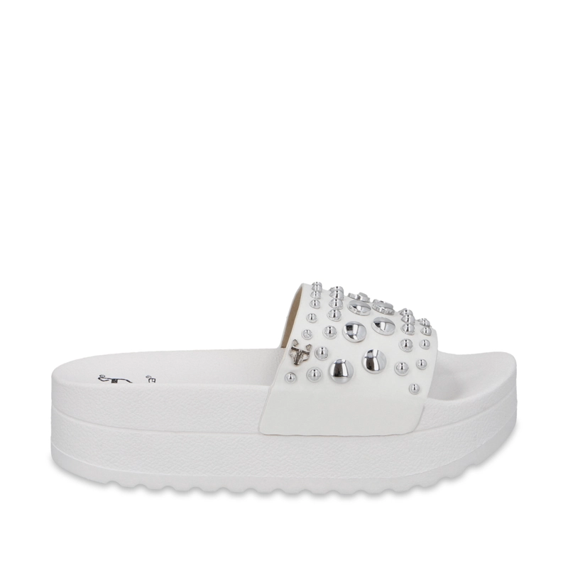 SANDALIA PLATAFORMA BLANCA MUJER 64020 - 1