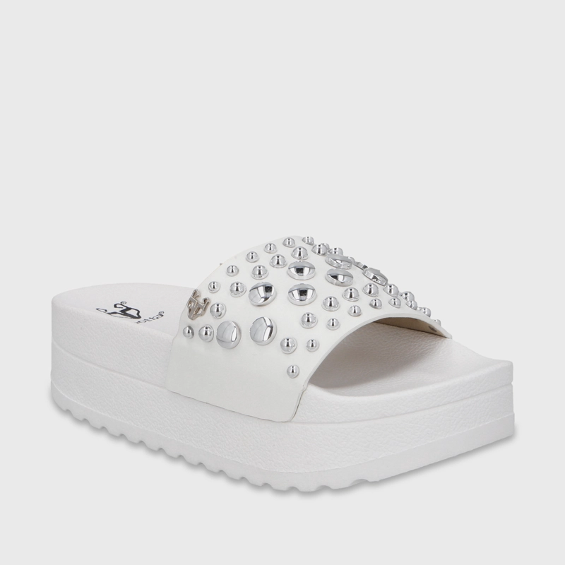 SANDALIA PLATAFORMA BLANCA MUJER 64020 - 2