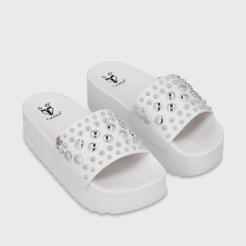 SANDALIA PLATAFORMA BLANCA MUJER 64020 - 3