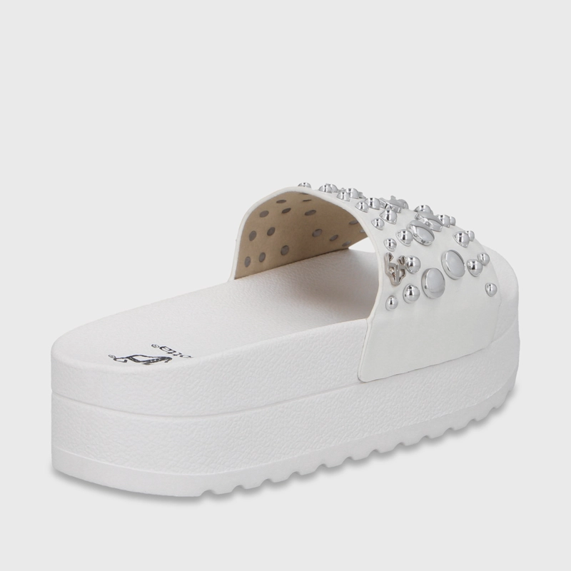 SANDALIA PLATAFORMA BLANCA MUJER 64020 - 5