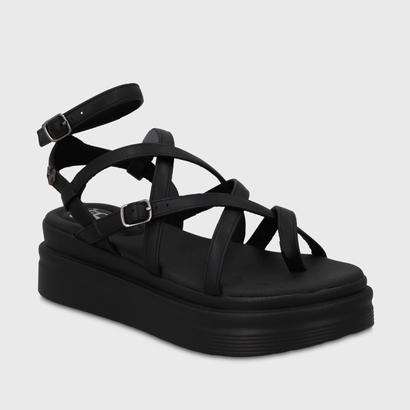 SANDALIA PLATAFORMA NEGRA MUJER 43017 - 2
