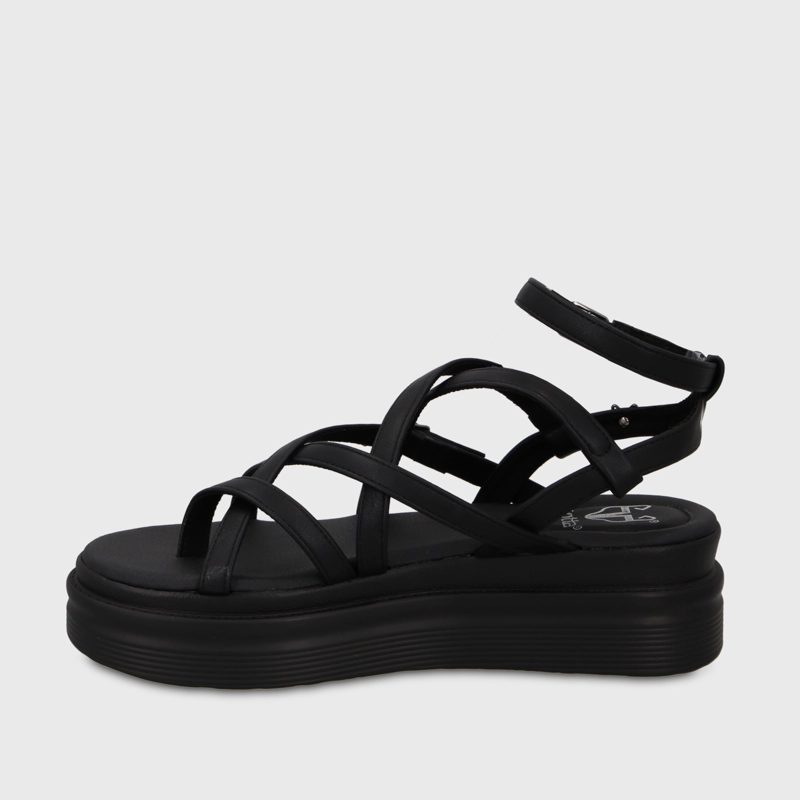 SANDALIA PLATAFORMA NEGRA MUJER 43017 - 4