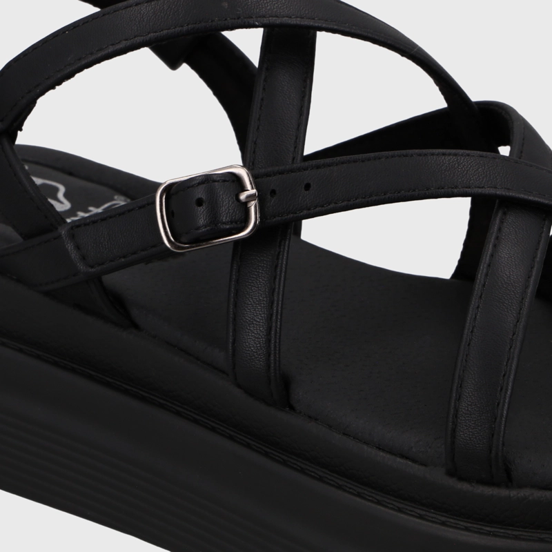 SANDALIA PLATAFORMA NEGRA MUJER 43017 - 6