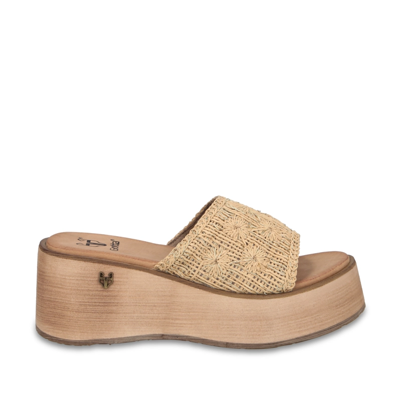 SANDALIA PLATAFORMA BEIGE MUJER 45843 - 1