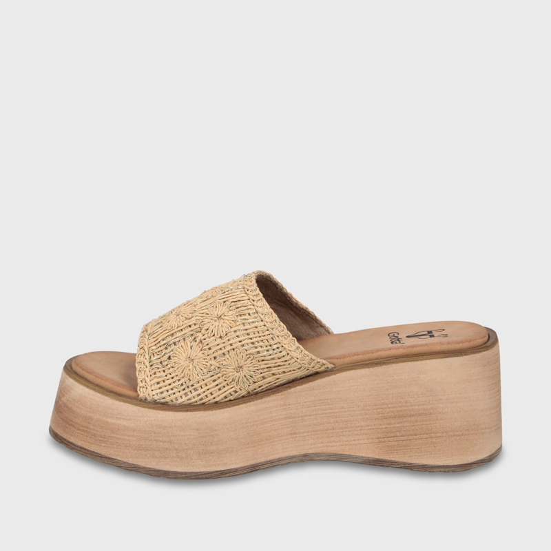 SANDALIA PLATAFORMA BEIGE MUJER 45843 - 4