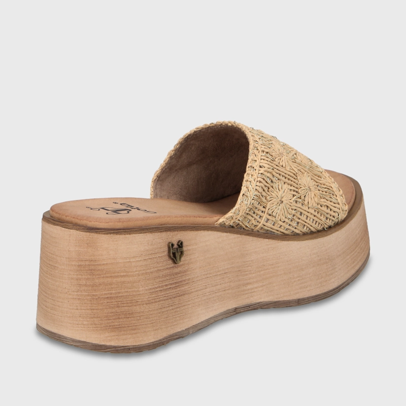 SANDALIA PLATAFORMA BEIGE MUJER 45843 - 5