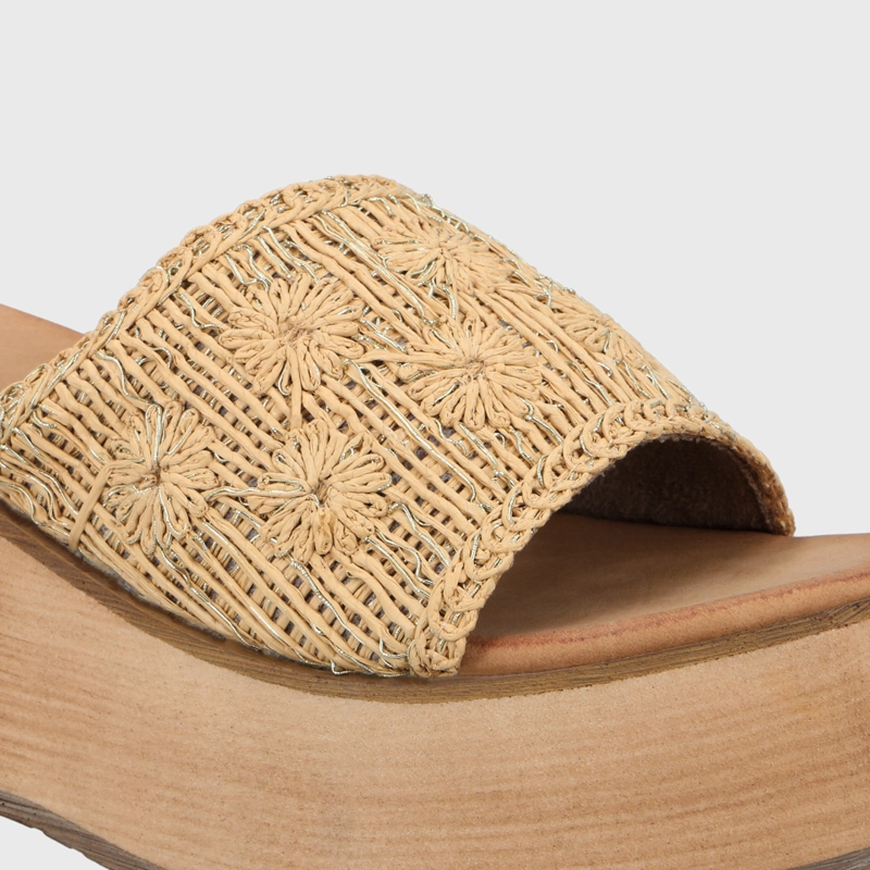 SANDALIA PLATAFORMA BEIGE MUJER 45843 - 6