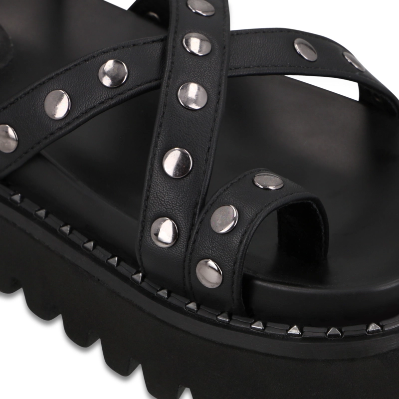 SANDALIA PLATAFORMA NEGRA MUJER 1573H - 6