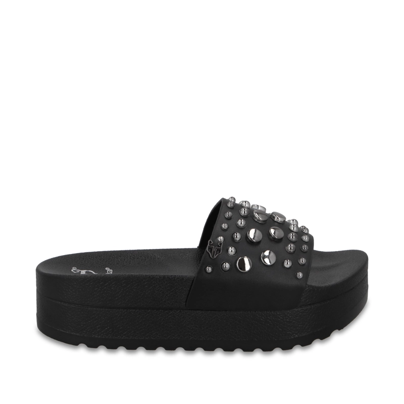 SANDALIA PLATAFORMA NEGRA MUJER 64020 - 1
