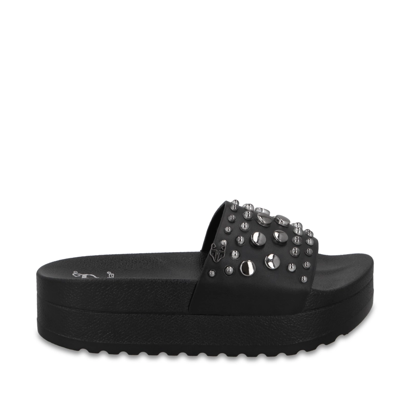 SANDALIA PLATAFORMA NEGRA MUJER 64020 - 1