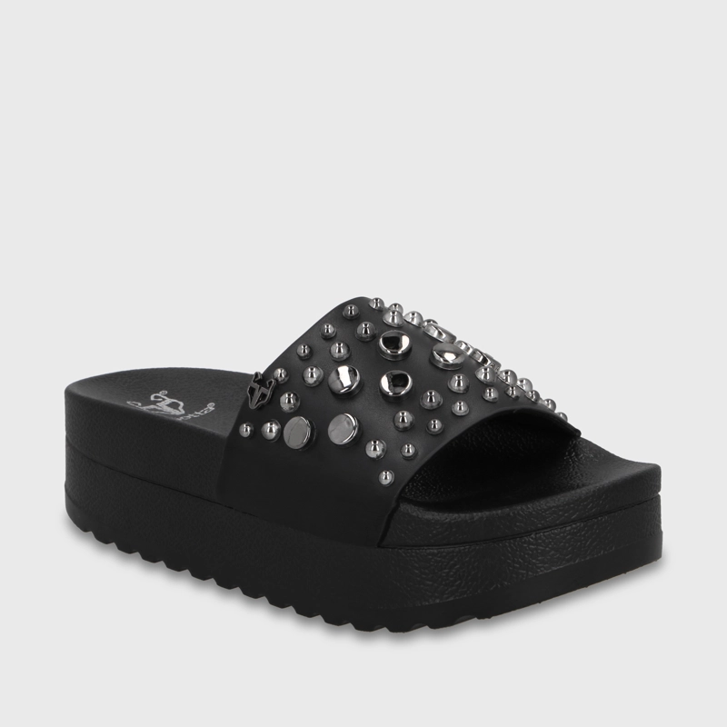 SANDALIA PLATAFORMA NEGRA MUJER 64020 - 2