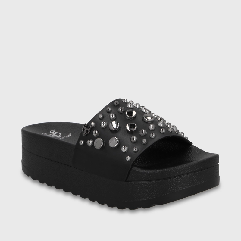 SANDALIA PLATAFORMA NEGRA MUJER 64020 - 2