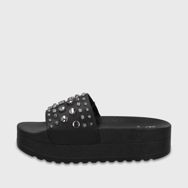 SANDALIA PLATAFORMA NEGRA MUJER 64020 - 4