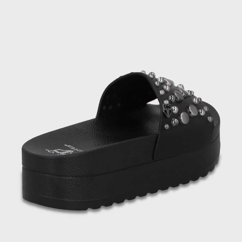 SANDALIA PLATAFORMA NEGRA MUJER 64020 - 5