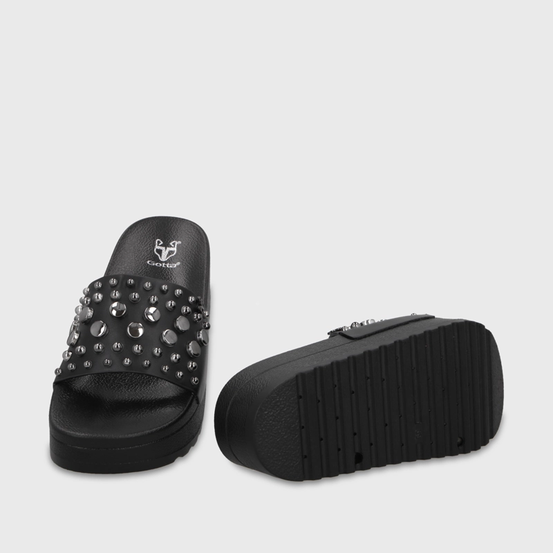 SANDALIA PLATAFORMA NEGRA MUJER 64020 - 7