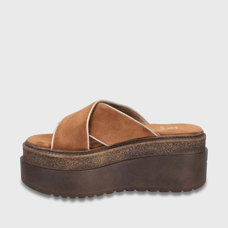 SANDALIA PLATAFORMA CAMEL MUJER 65930 - 4