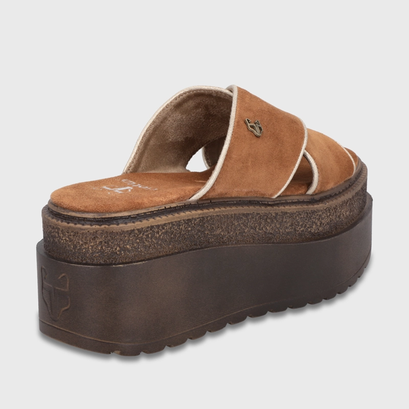 SANDALIA PLATAFORMA CAMEL MUJER 65930 - 5