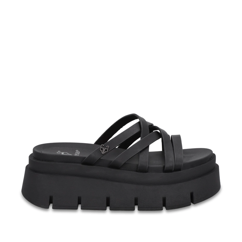 SANDALIA PLATAFORMA NEGRA MUJER 65810 - 1