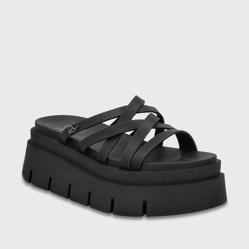 SANDALIA PLATAFORMA NEGRA MUJER 65810 - 2