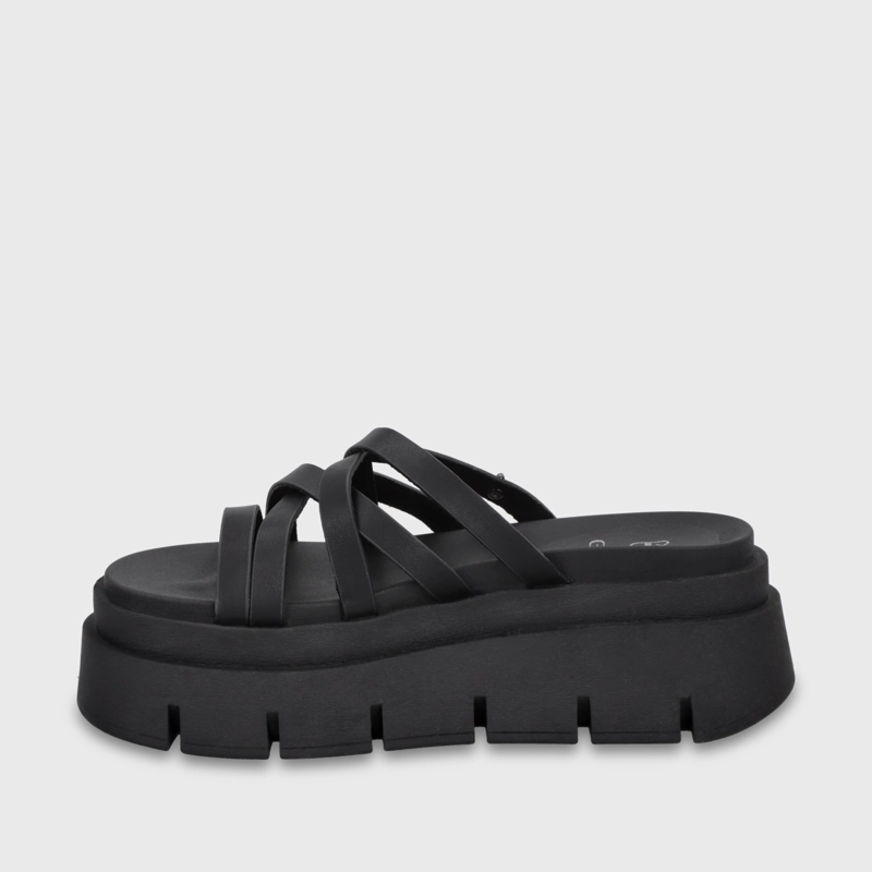 SANDALIA PLATAFORMA NEGRA MUJER 65810 - 4