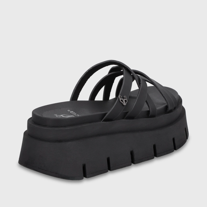 SANDALIA PLATAFORMA NEGRA MUJER 65810 - 5