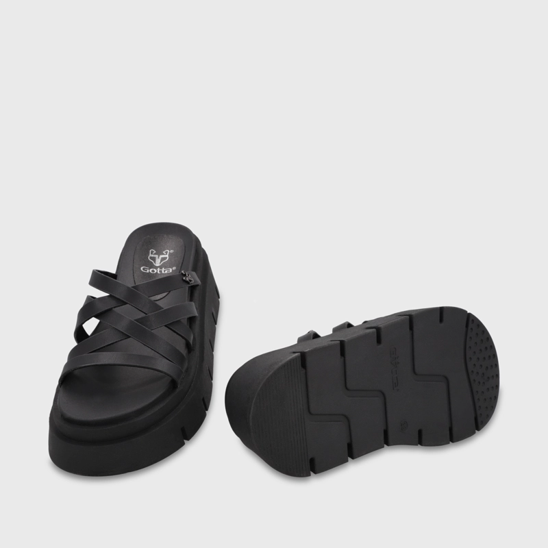 SANDALIA PLATAFORMA NEGRA MUJER 65810 - 7
