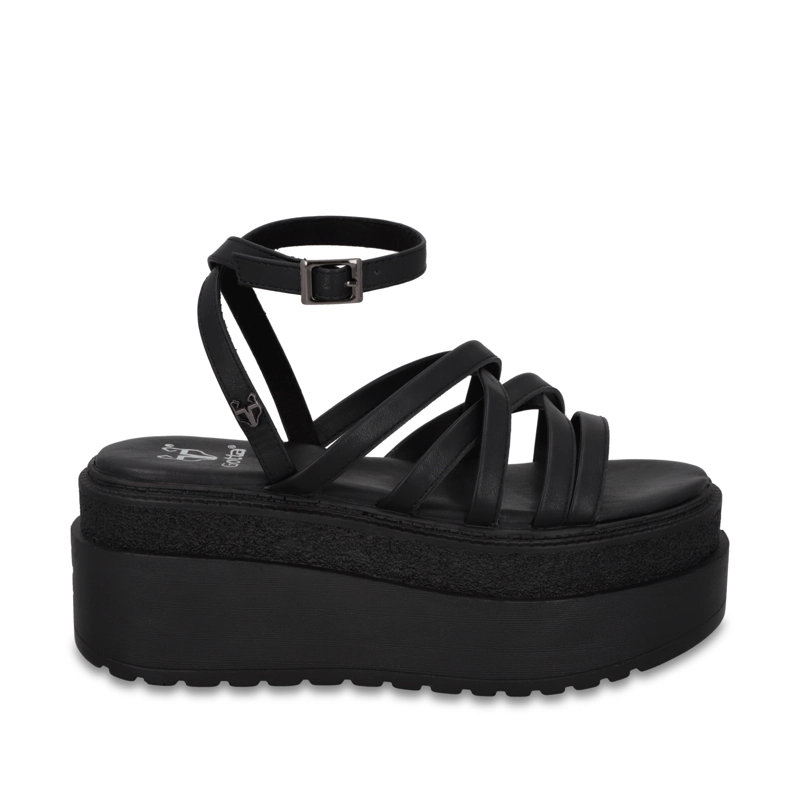 SANDALIA PLATAFORMA NEGRO MUJER 65931 - 1