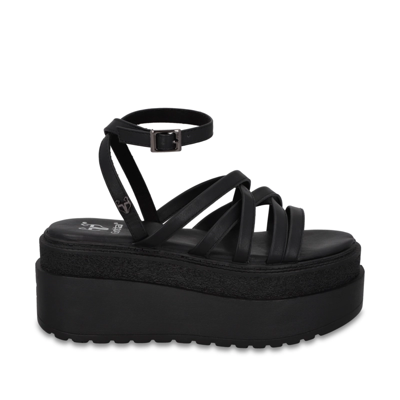 SANDALIA PLATAFORMA NEGRO MUJER 65931 - 1