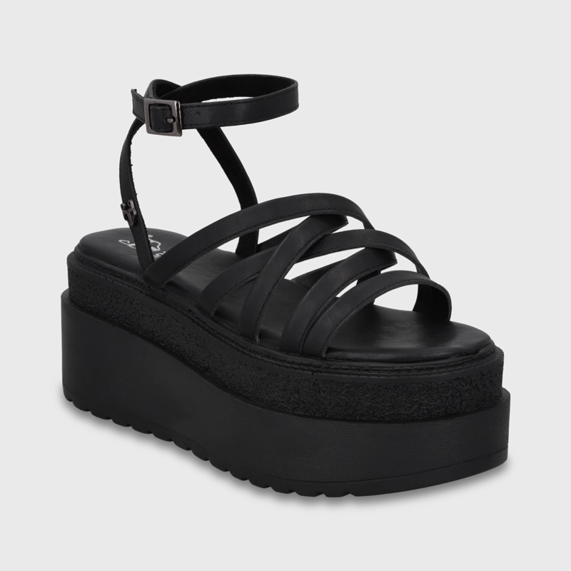 SANDALIA PLATAFORMA NEGRO MUJER 65931 - 2