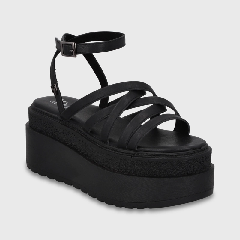 SANDALIA PLATAFORMA NEGRO MUJER 65931 - 2