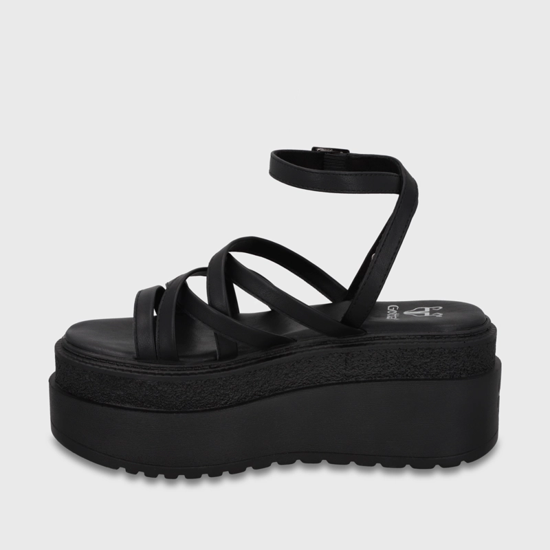 SANDALIA PLATAFORMA NEGRO MUJER 65931 - 4