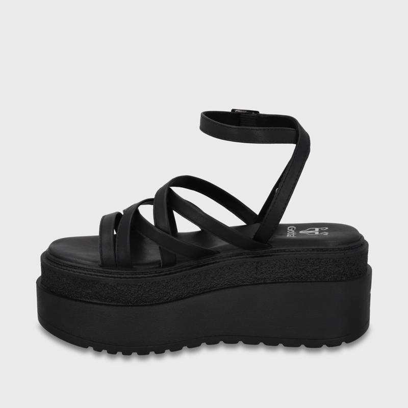 SANDALIA PLATAFORMA NEGRO MUJER 65931 - 4