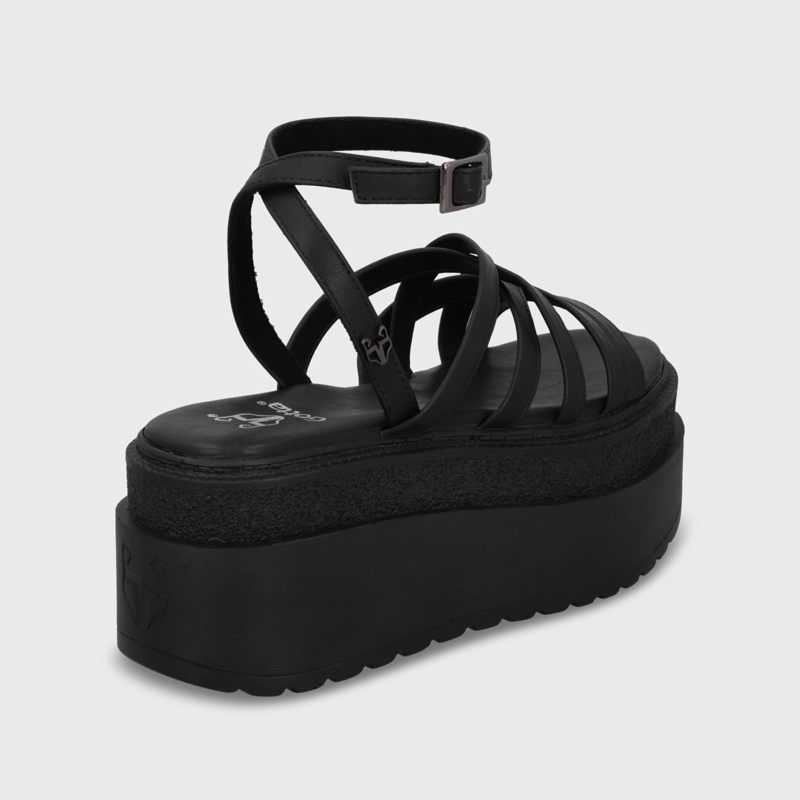 SANDALIA PLATAFORMA NEGRO MUJER 65931 - 5