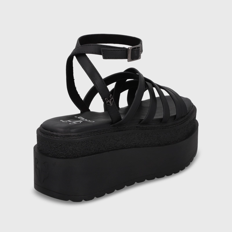 SANDALIA PLATAFORMA NEGRO MUJER 65931 - 5