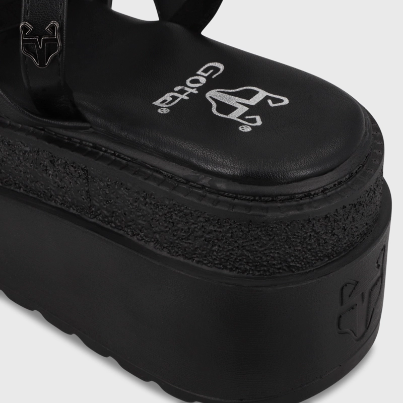 SANDALIA PLATAFORMA NEGRO MUJER 65931 - 6