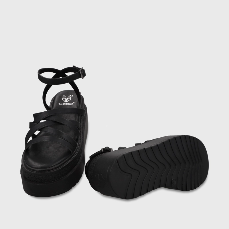 SANDALIA PLATAFORMA NEGRO MUJER 65931 - 7