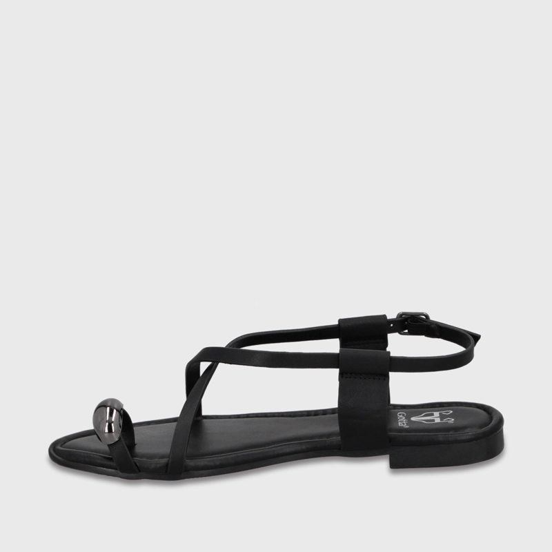 SANDALIA NEGRA MUJER 64121 - 4