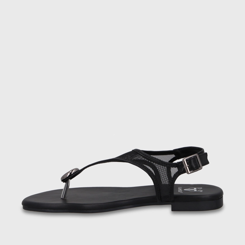 SANDALIA NEGRA MUJER 64122 - 4