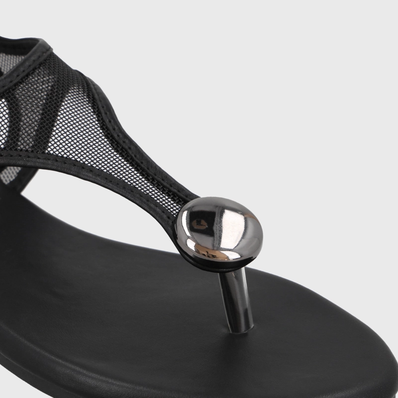 SANDALIA NEGRA MUJER 64122 - 6