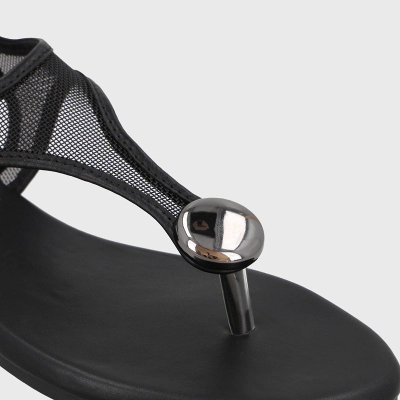 SANDALIA NEGRA MUJER 64122 - 6