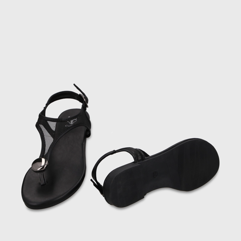 SANDALIA NEGRA MUJER 64122 - 7