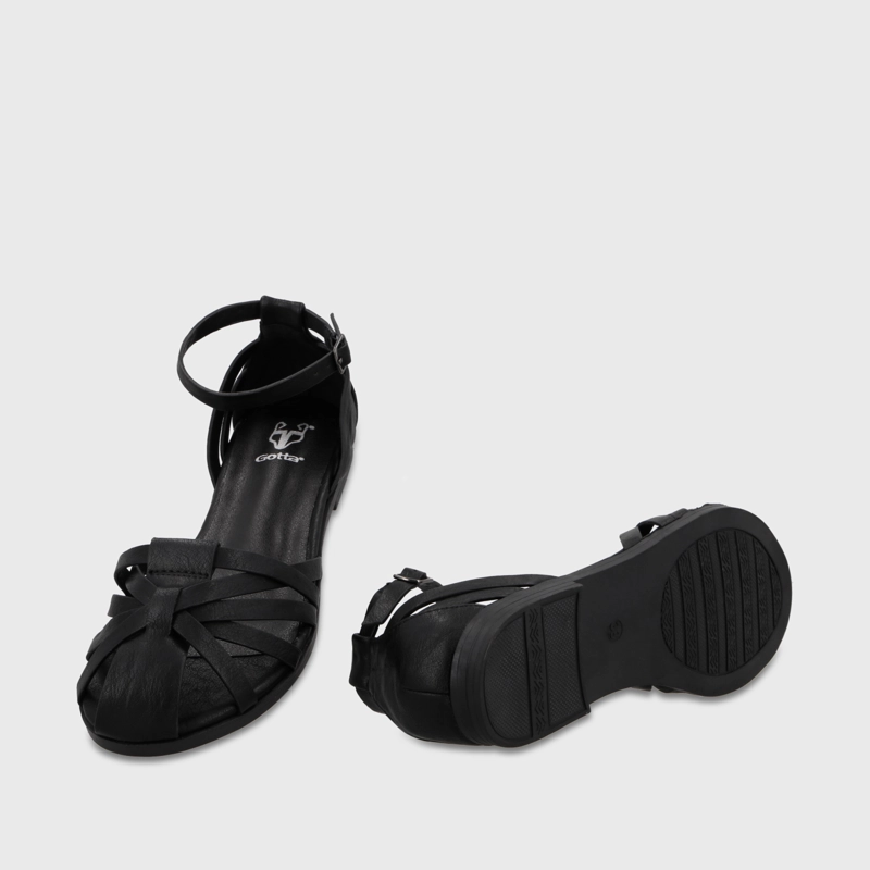 SANDALIA NEGRA MUJER 64161 - 7
